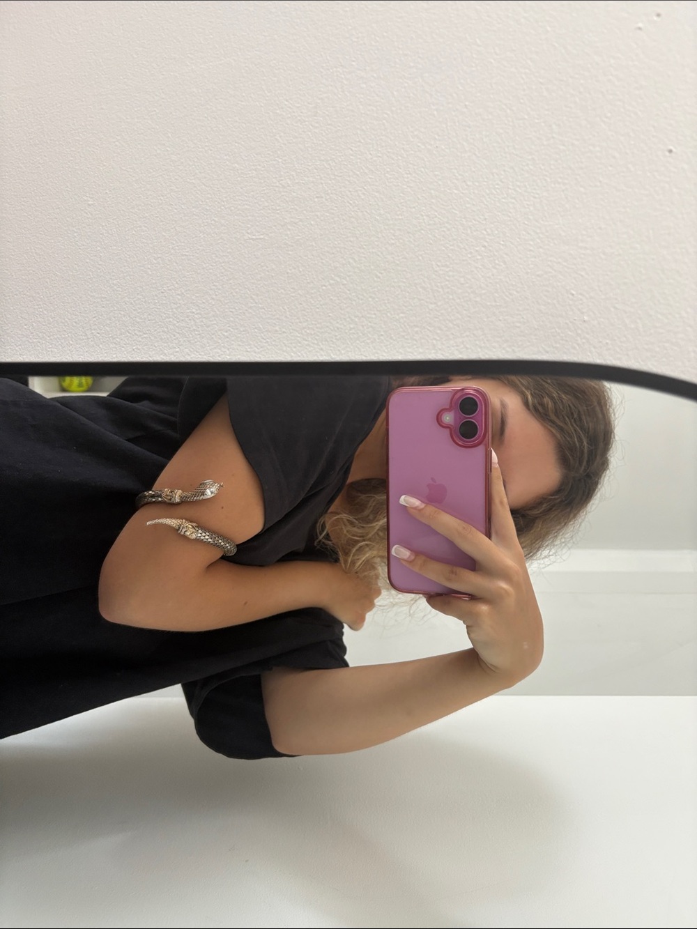 Gold snake arm cuff